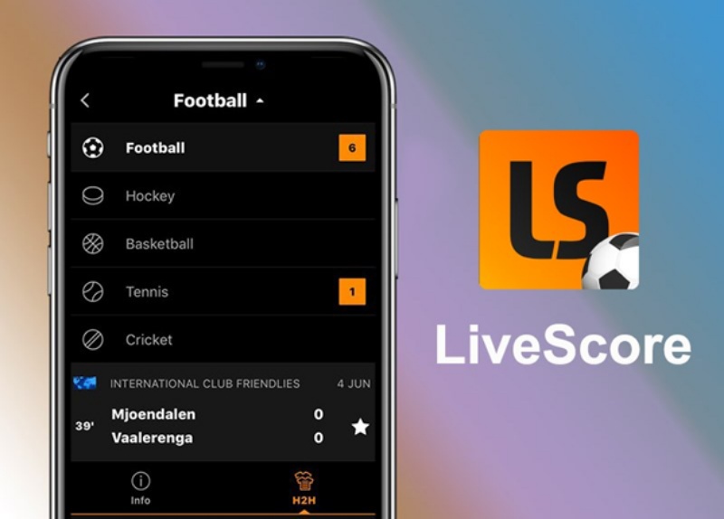 Livescore football - Một trong những ứng dụng xem bóng đá trên android tốt nhất hiện nay